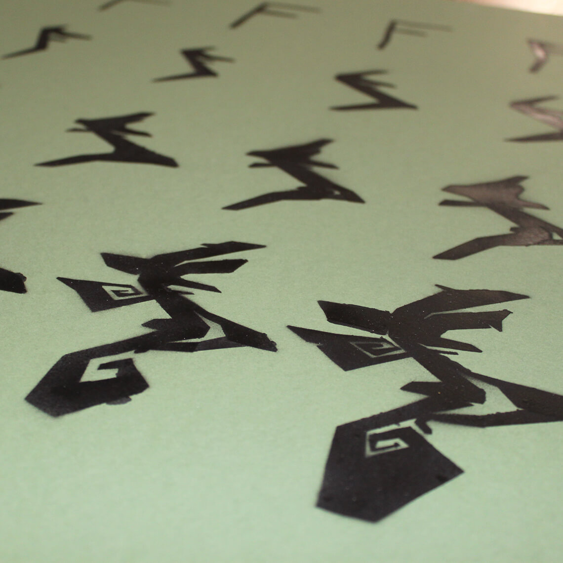 Typographie au pochoir